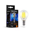Светодиодная лампа Voltega 7021 Crystal Globe 6W 2800K E14 VG10-G1E14warm6W-F