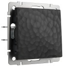 Выключатель одноклавишный проходной Werkel W1212008 (черный) Hammer a052055