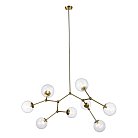 Потолочная люстра на штанге Золотистый/Прозрачный E14 8*40W ST Luce SL1506.203.08 Chieti