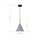 Светильник подвесной Черный/Серый E27 1*40W Evoluce SLE1255-423-01 ARKET