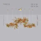 Люстра ELLING Тип B. 24 лампы. Цвет янтарь Lampatron 7220-19819