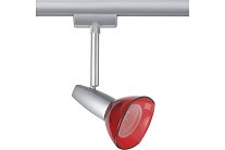 Трековый светильник Paulmann 96848 U-RAIL Barelli 1x50W GZ10 230V титан/красный прозр