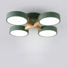Потолочная люстра JOIST 4 плафона. Цвет зеленый. Lampatron 1455-1011