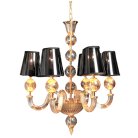 Хрустальная подвесная люстра Lumina Deco LDP 5012-6 BK STEFANEA