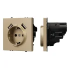 Механизм розетки с USB зарядкой SCT-NOBE-MUAA-SFPL-GD (230V, 16A) Arlight 054290