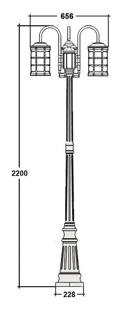 Наземный фонарь Oasis Light 81209B/10 Gb BARSELONA