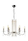 Подвесная люстра Crystal Lux AURELIO SP6 GOLD+CHROME/TRANSPARENT