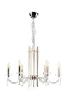 Подвесная люстра Crystal Lux AURELIO SP6 GOLD+CHROME/TRANSPARENT