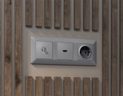 Комплект механизма TV розетки оконечной экранированной 5-1000MHz 3dB ALFA Сталь матовый Volt MA513005 QUANT