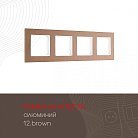 Рамка из алюминия на 4 поста Arte Milano 503.12-4.brown am