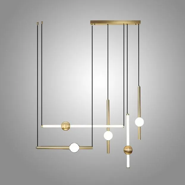 Подвесной светильник WAND COMBO L5 Brass ImperiumLoft 345133-23 wand-combo01