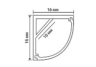 Угловой алюминиевый профиль 16х16х2000 Donolux DN18503Alu DN8ALE
