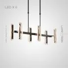 Реечный, рядный светильник GAETANO 6 ламп Lampatron 7026-19314