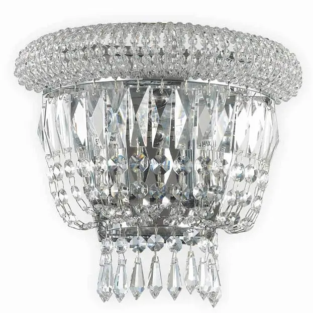 Настенный светильник Ideal Lux Dubai AP2 Cromo 207155 Настенный светильник Ideal Lux Dubai AP2 Cromo 207155