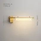 Бра SIMER WALL Модель A. Цвет латунь + прозрачный. Тип В Lampatron 8434-24232