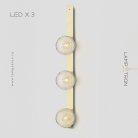 Бра LEROY LEEN WALL 3 лампы. Цвет Латунь Lampatron 8130-22257