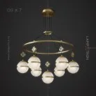 Кольцевые люстры и светильники LUARA CH 7 ламп Lampatron luara-ch-7 5568-14411