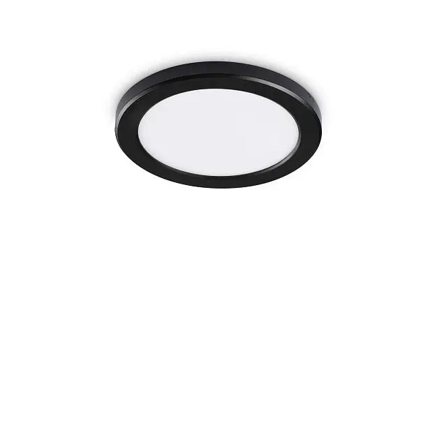 Потолочный светильник Ideal Lux 290775 AURA PL ROUND 3000K NERO Потолочный светильник Ideal Lux 290775 AURA PL ROUND 3000K NERO