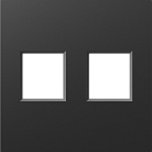 Накладка 2-я для розеток RJ45,TV,SAT, матовый карбон, Donel DE86930 A07