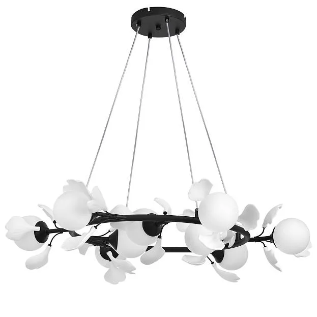 Люстра 9х6W(led) G9 ЧЕРНЫЙ/БЕЛЫЙ Lightstar 799097 Ceramo BW