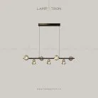 Реечный, рядный светильник KENDRA Цвет Латунь + Черный. 7 ламп Lampatron 4089-10085