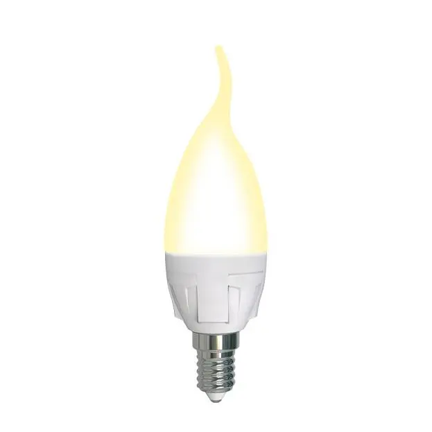 Лампочка светодиодная Uniel LED-CW37 7W/3000K/E14/FR/DIM PLP01WH картон Лампочка светодиодная Uniel LED-CW37 7W/3000K/E14/FR/DIM PLP01WH картон