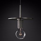 Подвесной Светильник Rh Utilitaire Disk Shade Pendant Black 123642-22 ImperiumLoft
