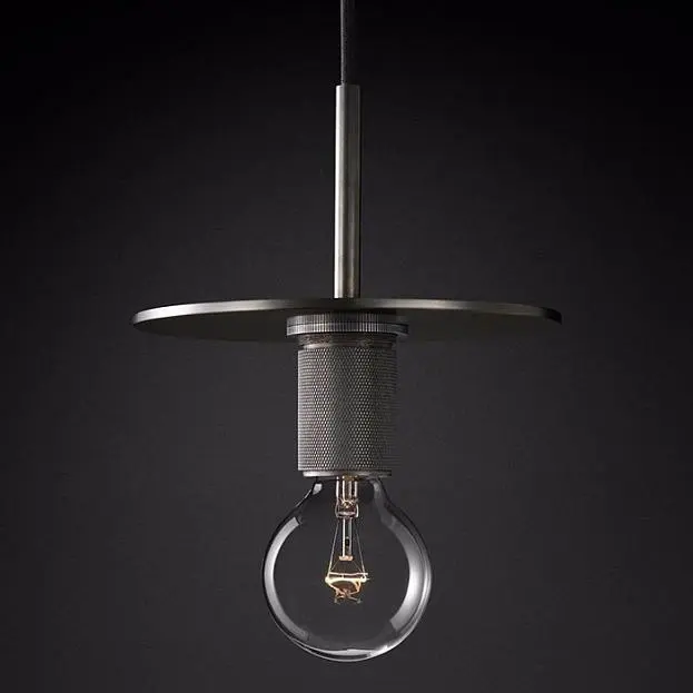 Подвесной Светильник Rh Utilitaire Disk Shade Pendant Black 123642-22 ImperiumLoft Подвесной Светильник Rh Utilitaire Disk Shade Pendant Black 123642-22 ImperiumLoft