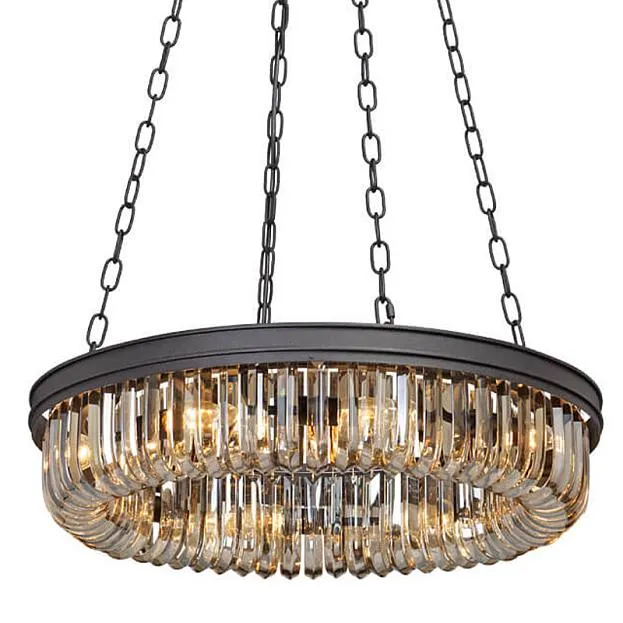 Подвесная люстра Retro Frozen Amber Glass Chandelier D 62 ImperiumLoft 156324-22 40.3309-2