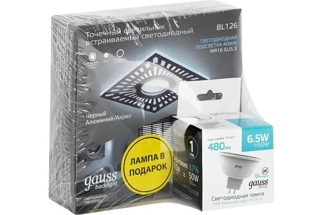 Точечный светильник Gauss BL126P Backlight Точечный светильник Gauss BL126P Backlight
