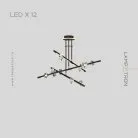 Люстра CAMILIA CH 10 ламп. Цвет Черный Lampatron 7532-21011