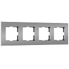 Рамка на 4 поста Slab (серебро матовый) Werkel W0042965 a062817