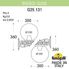 Светильник уличный настенный FUMAGALLI BISSO/G250 G25.131.000.BXF1RDN BISSO/G250DN