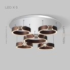 Потолочная люстра SELLIF CHROME 5 ламп. Цвет Коричневый Lampatron 7621-21321