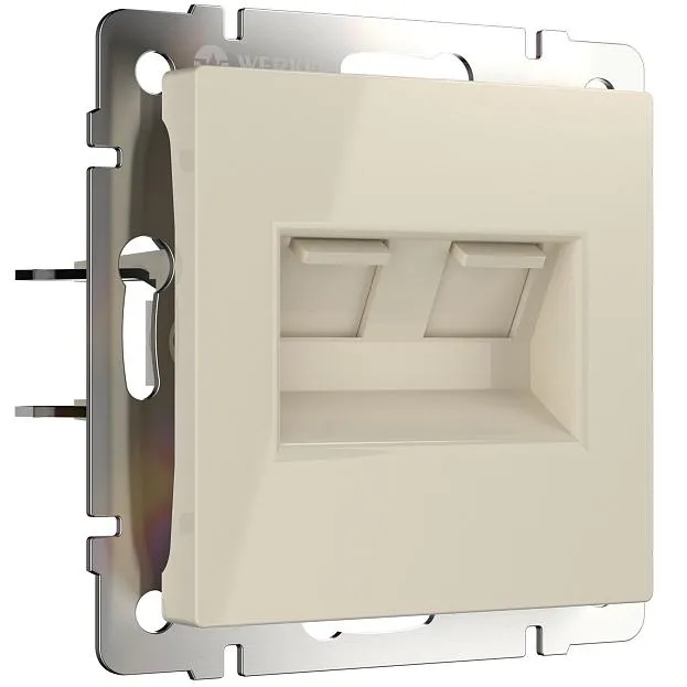 Розетка двойная Werkel W1181103 Ethernet RJ-45 (слоновая кость) a051489 Розетка двойная Werkel W1181103 Ethernet RJ-45 (слоновая кость) a051489