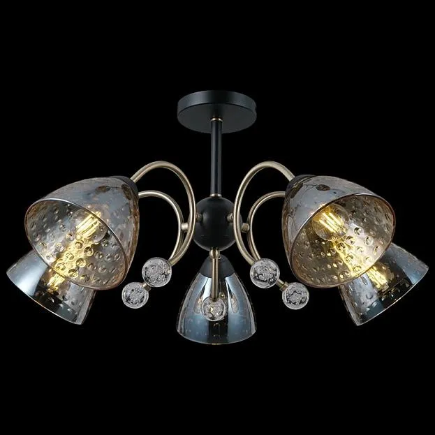 Потолочная люстра ILLUMICO IL0230-5CSQ-29 BK AB Потолочная люстра ILLUMICO IL0230-5CSQ-29 BK AB