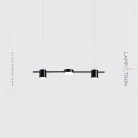 Реечный, рядный светильник SUNSHINE LONG 3 плафона. Цвет черный Lampatron sunshine-long-black-3 1665-2714