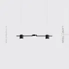 Реечный, рядный светильник SUNSHINE LONG 3 плафона. Цвет черный Lampatron sunshine-long-black-3 1665-2714