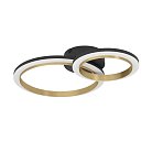 Светодиодный потолочный светильник 20W(LED), 420X300, димм., сталь, пластик, черный, латунь/пластик, белый, 4000K, 1500lm Eglo 901223 CALLIERA