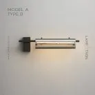 Бра SIMER WALL Модель A. Цвет черненая латунь + дымчатый. Тип В Lampatron 8434-23167