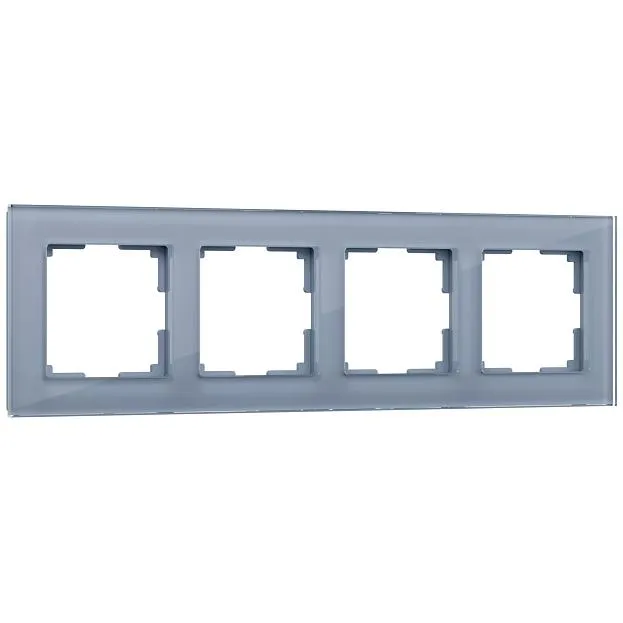 Рамка на 4 поста Werkel W0041115 (серый,стекло) a050966 Favorit Рамка на 4 поста Werkel W0041115 (серый,стекло) a050966 Favorit