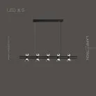 Реечный, рядный светильник BLASIUS LONG 5 ламп. Цвет Черный Lampatron blasius-long-5-black 6942-19047
