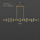 Реечный, рядный светильник GLORIOLE SPIN LINE Тип B. 30 LED. Lampatron gloriole-spin-line-b-30 9127-25993