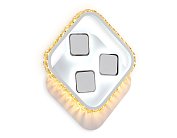 Настенный светодиодный светильник с выключателем белый песок/янтарь LED 3000K+6400K 20W 310*270*50 Ambrella light FA265 SWH/TI