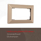Рамка из поликарбоната для двойной розетки Arte Milano 503.03-double.shampan am