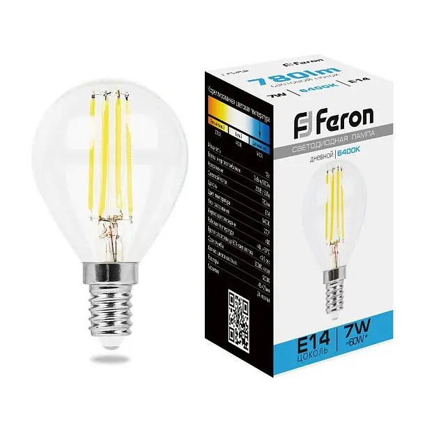 Лампа светодиодная Feron 38221 LB-52 E14 7W 6400K Лампа светодиодная Feron 38221 LB-52 E14 7W 6400K
