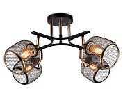 Подвесная люстра черный/золото E27/4 max 40W D640*260 Ambrella light TR80177/4 BK/FGD
