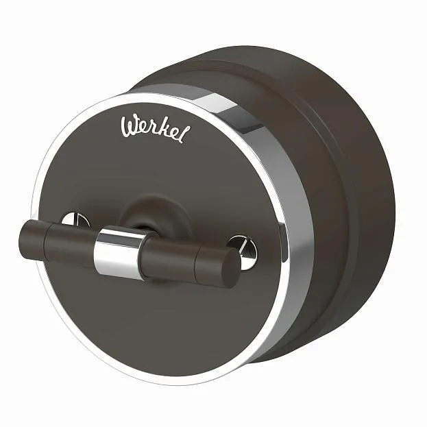 Выключатель на 4 положения двухклавишный Werkel W5822052 (мокко матовый/хром) a058779 Выключатель на 4 положения двухклавишный Werkel W5822052 (мокко матовый/хром) a058779