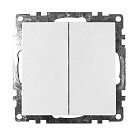 Выключатель 2-клавишный (механизм), Stekker 39300 GLS10-7104-01, 250V, 10А, серия Катрин, белый