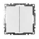 Выключатель 2-клавишный (механизм), Stekker 39300 GLS10-7104-01, 250V, 10А, серия Катрин, белый